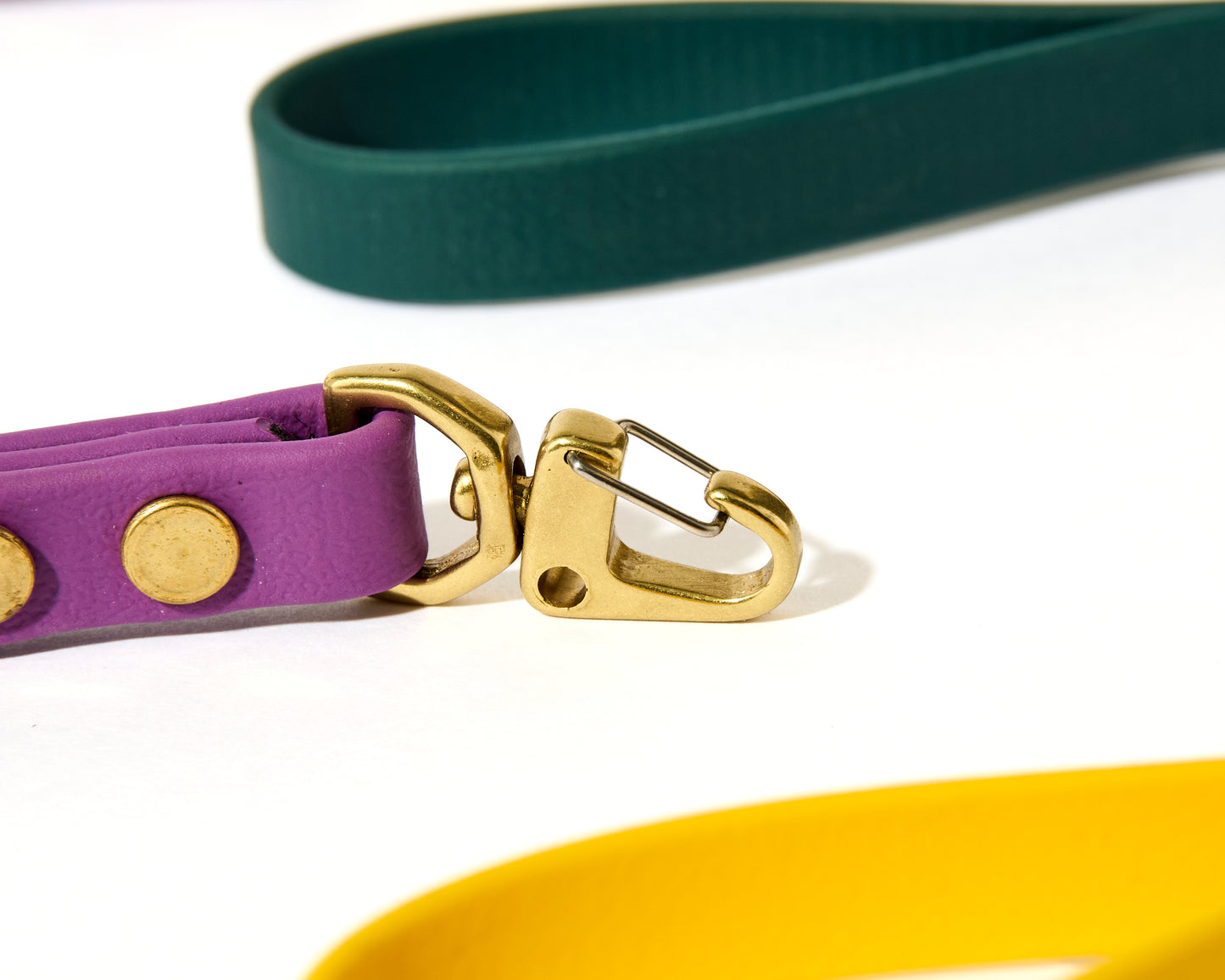 Biothane Mini Keychain: 1/2" Waterproof Lanyard, ID tag, Educator Remote Holder with Solid Brass Hardware