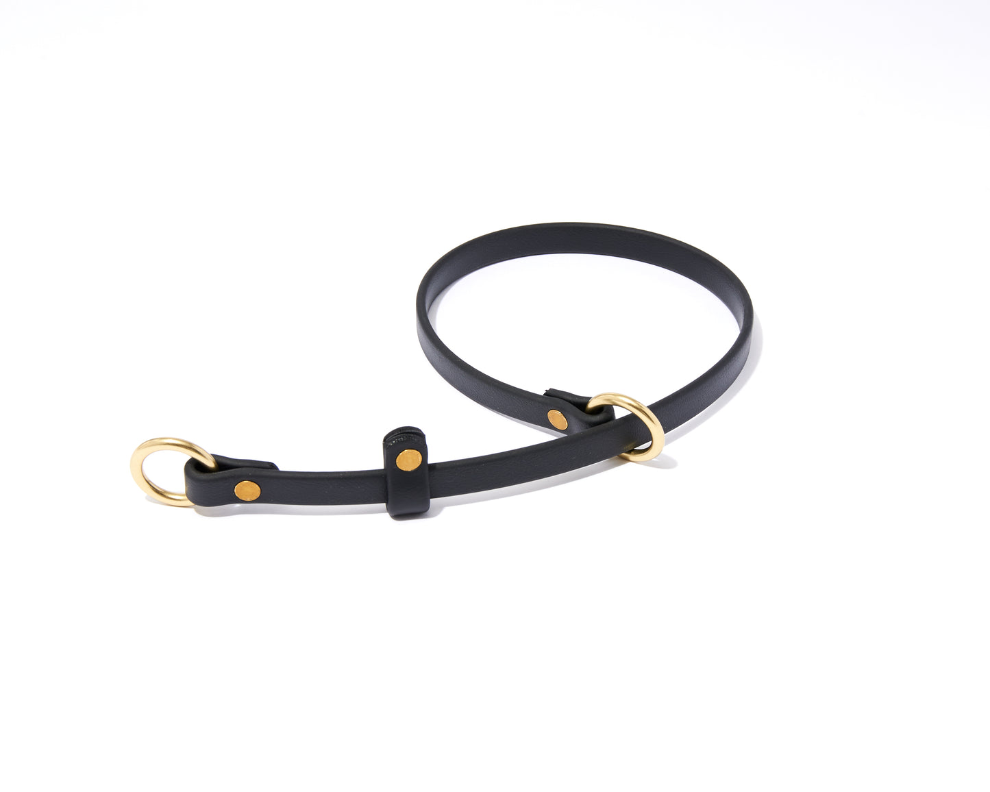 "Perfect Fit" Puppy Slip Training Collar: 1/2" Waterproof Biothane with Natural Brass Hardware