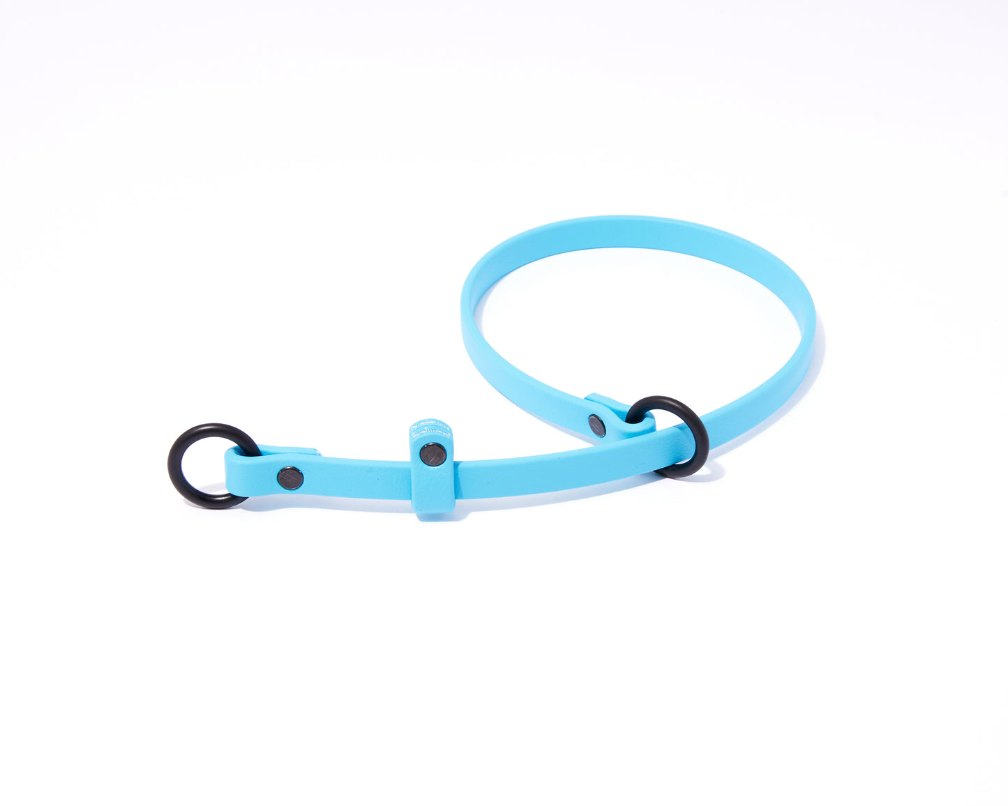 "Perfect Fit" Puppy Slip Training Collar: 1/2" Waterproof Biothane with Black Hardware