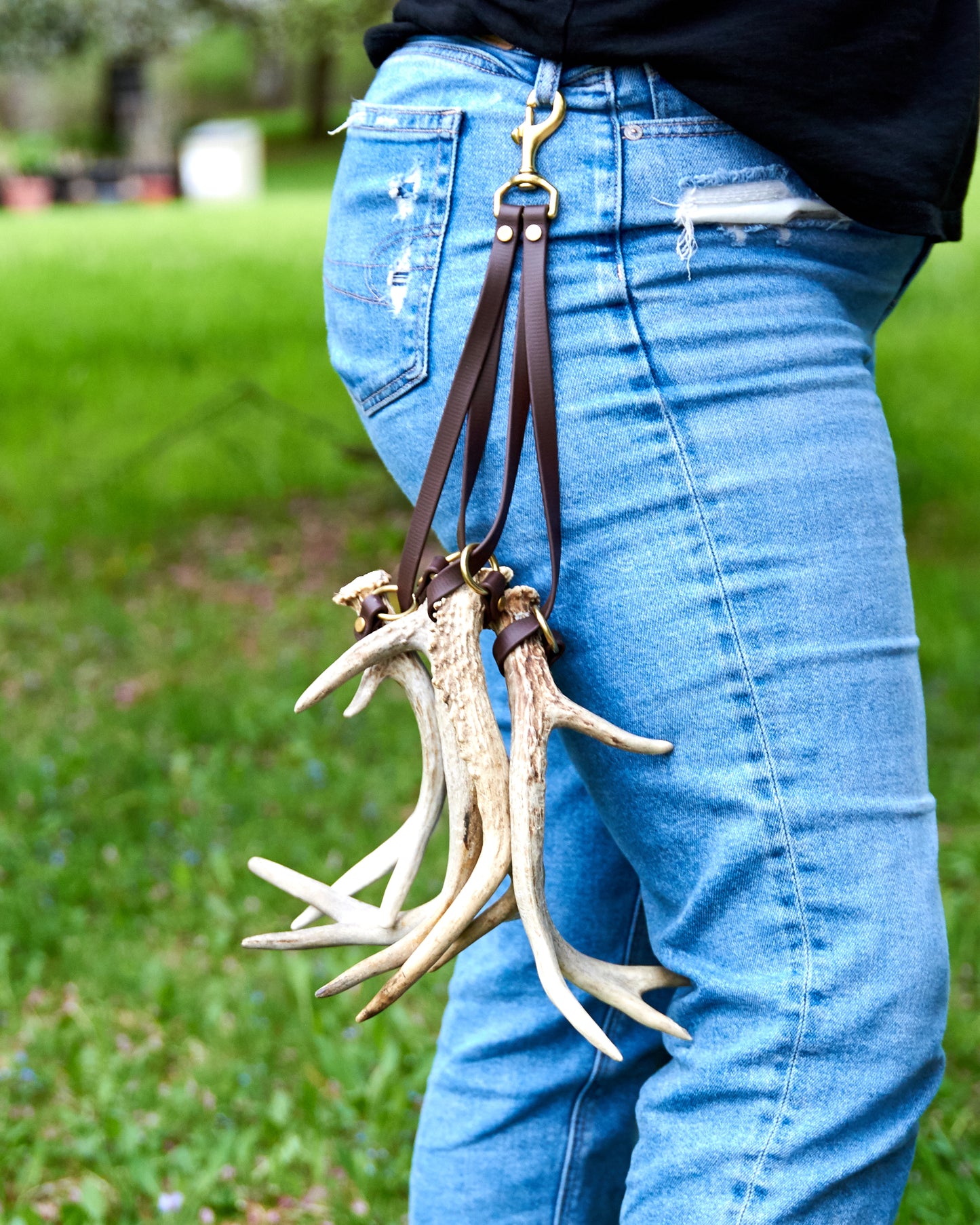 Biothane Game Tote Clip with Solid Brass Hardware for Birds or Antlers - Holds 4