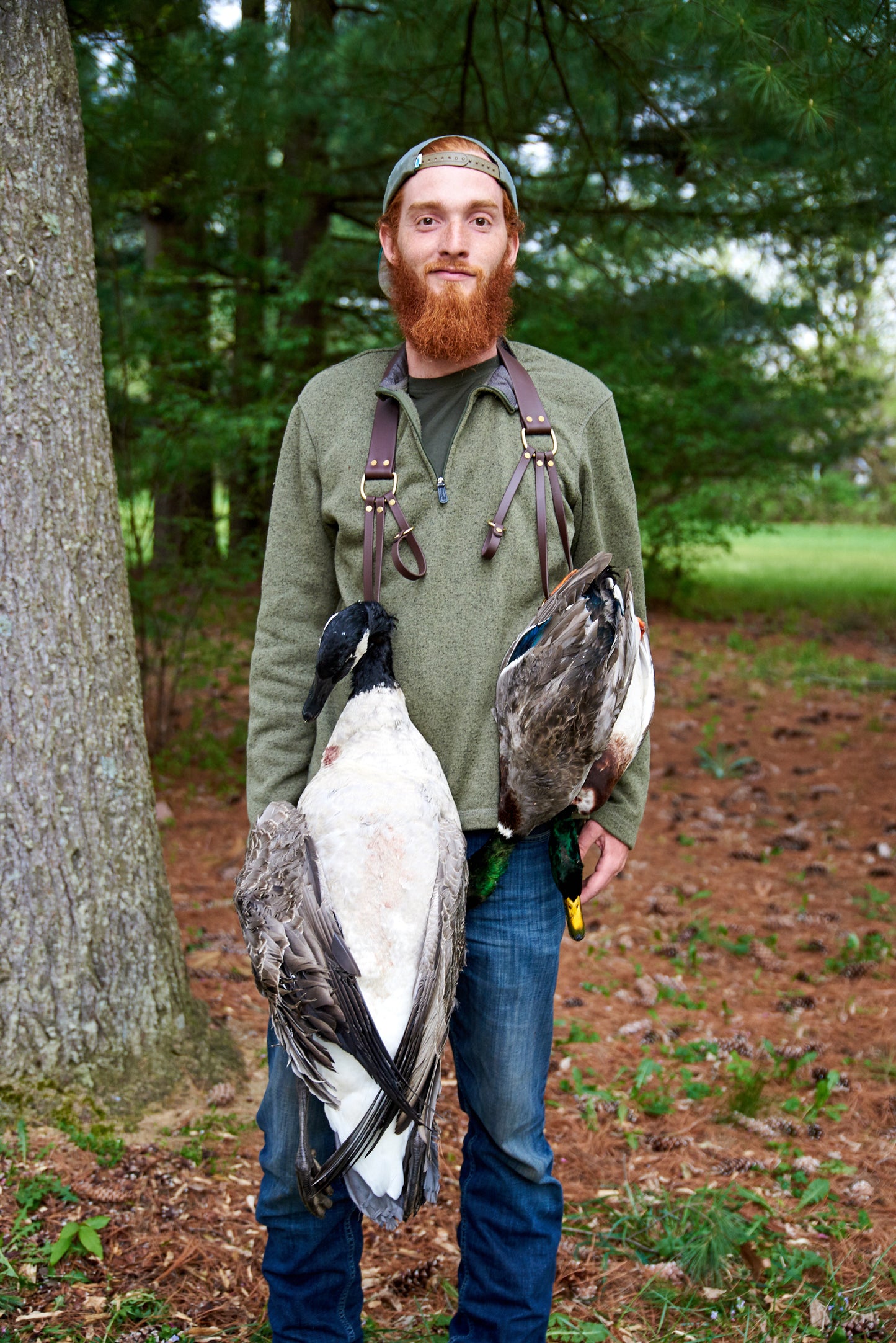 Game Tote Sling: Biothane Shoulder Strap with Solid Brass Hardware for Birds or Antlers - Holds 6