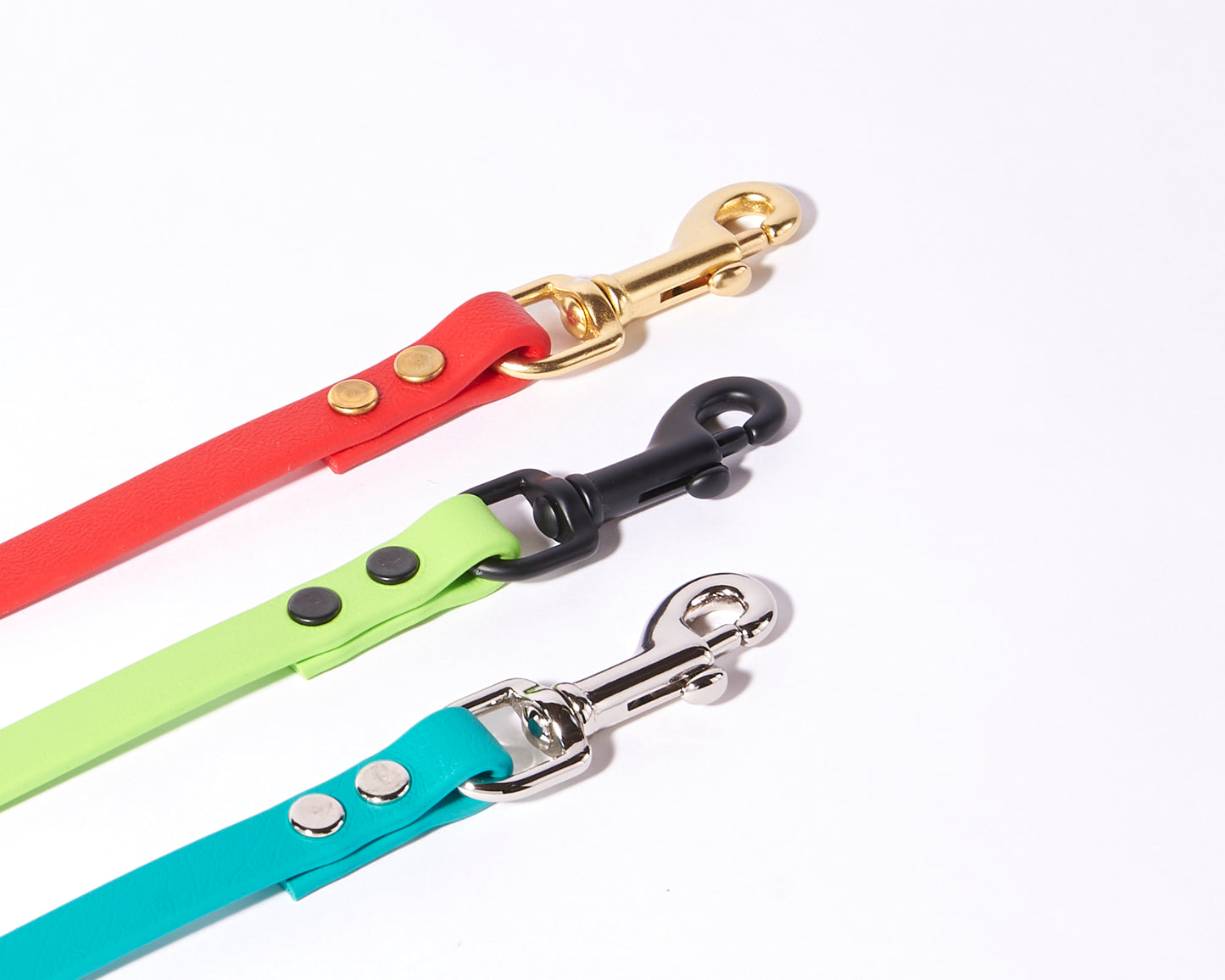 Traffic Loop Dog Training Tab and Leash Extender: 1/2" Waterproof Biothane with Custom Colors and Hardware