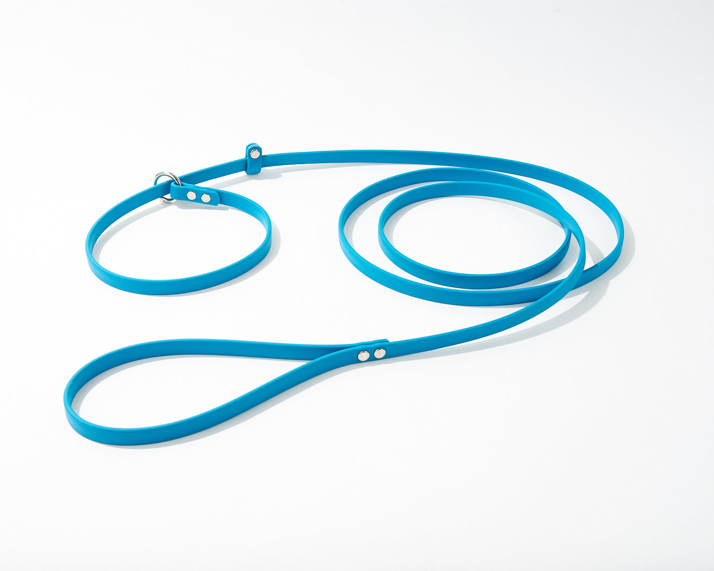 Adjustable 8 Foot Slip Leash: 1/2" Waterproof Biothane with Custom Colors and Hardware