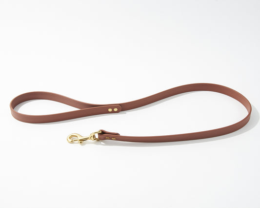 Standard 3 Foot Dog Leash: 3/4" Waterproof Biothane with Custom Colors and Natural Brass Hardware