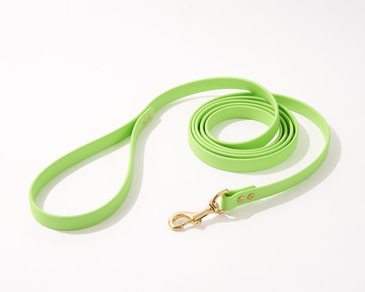 Standard 8 Foot Dog Leash: 3/4" Waterproof Biothane with Custom Colors and Natural Brass Hardware