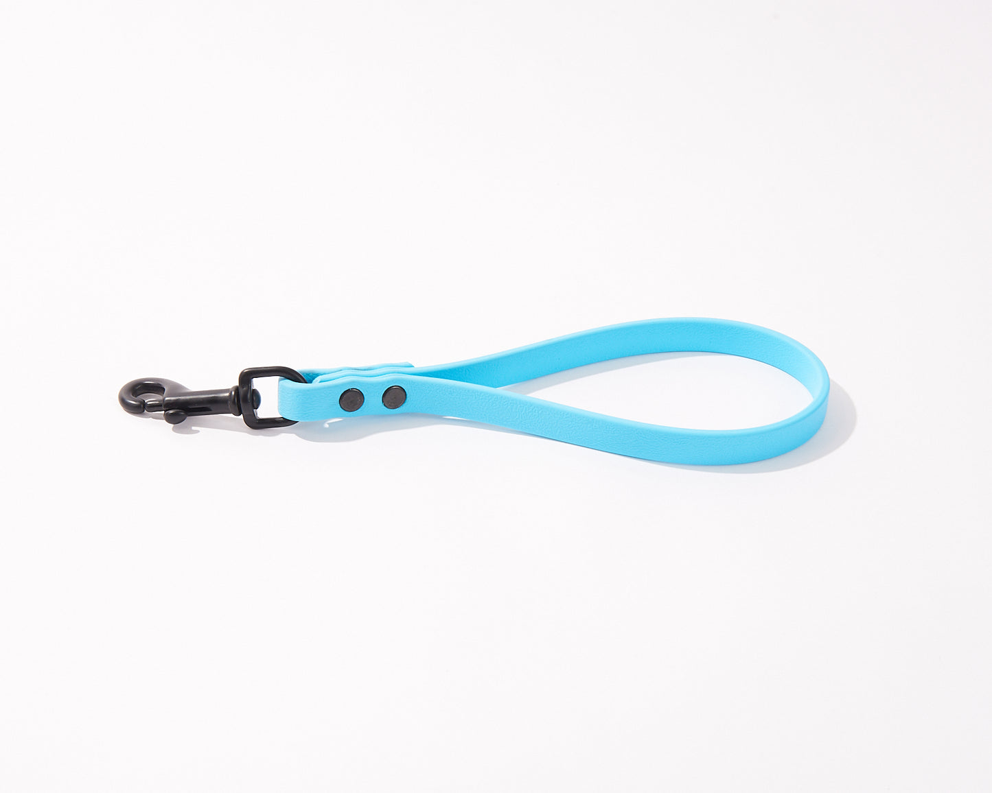 Open Loop Dog Training Tab: 1/2" Waterproof Biothane with Black Hardware, Custom Length and Color