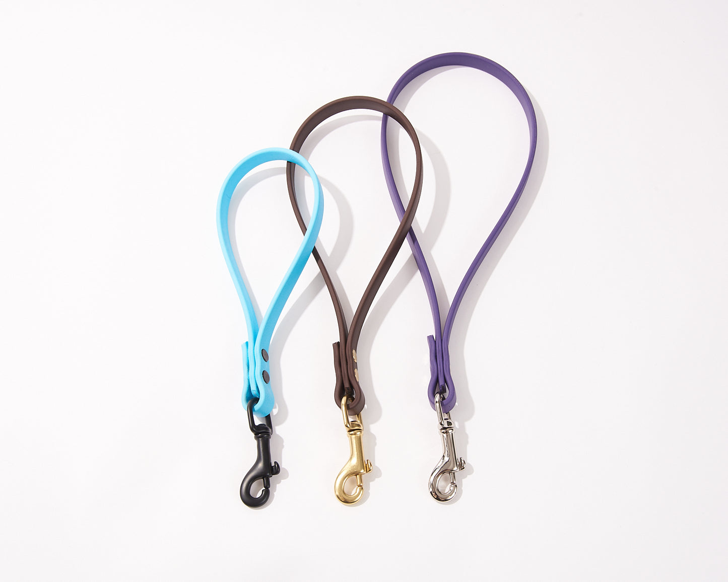 Open Loop Dog Training Tab: 1/2" Waterproof Biothane with Natural Brass Hardware, Custom Length and Color