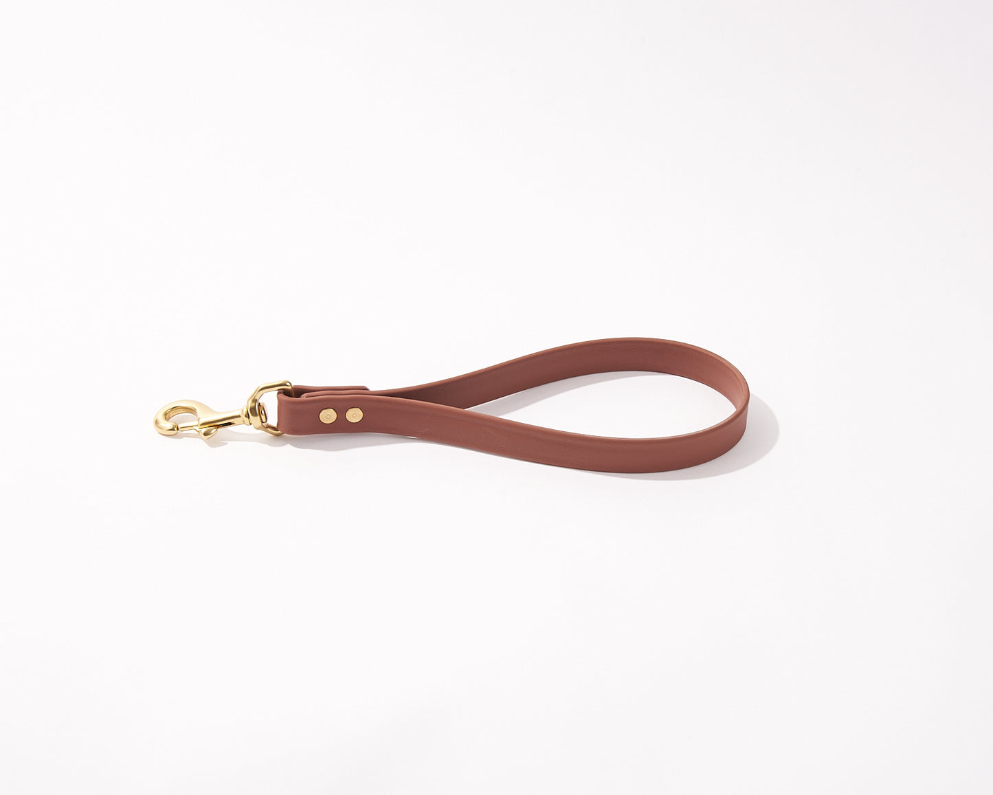 Open Loop Dog Training Tab: 3/4" Waterproof Biothane with Natural Brass Hardware, Custom Length and Color