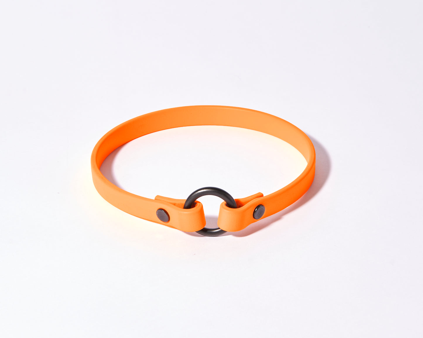 Slip-On ID Tag Collar: 1/2" Waterproof Biothane with Matte Black Hardware