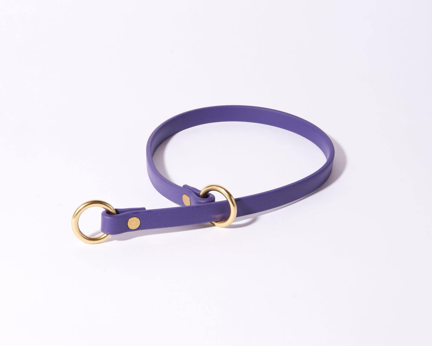 Slip Training Collar: 1/2" Waterproof Biothane with Natural Brass Hardware